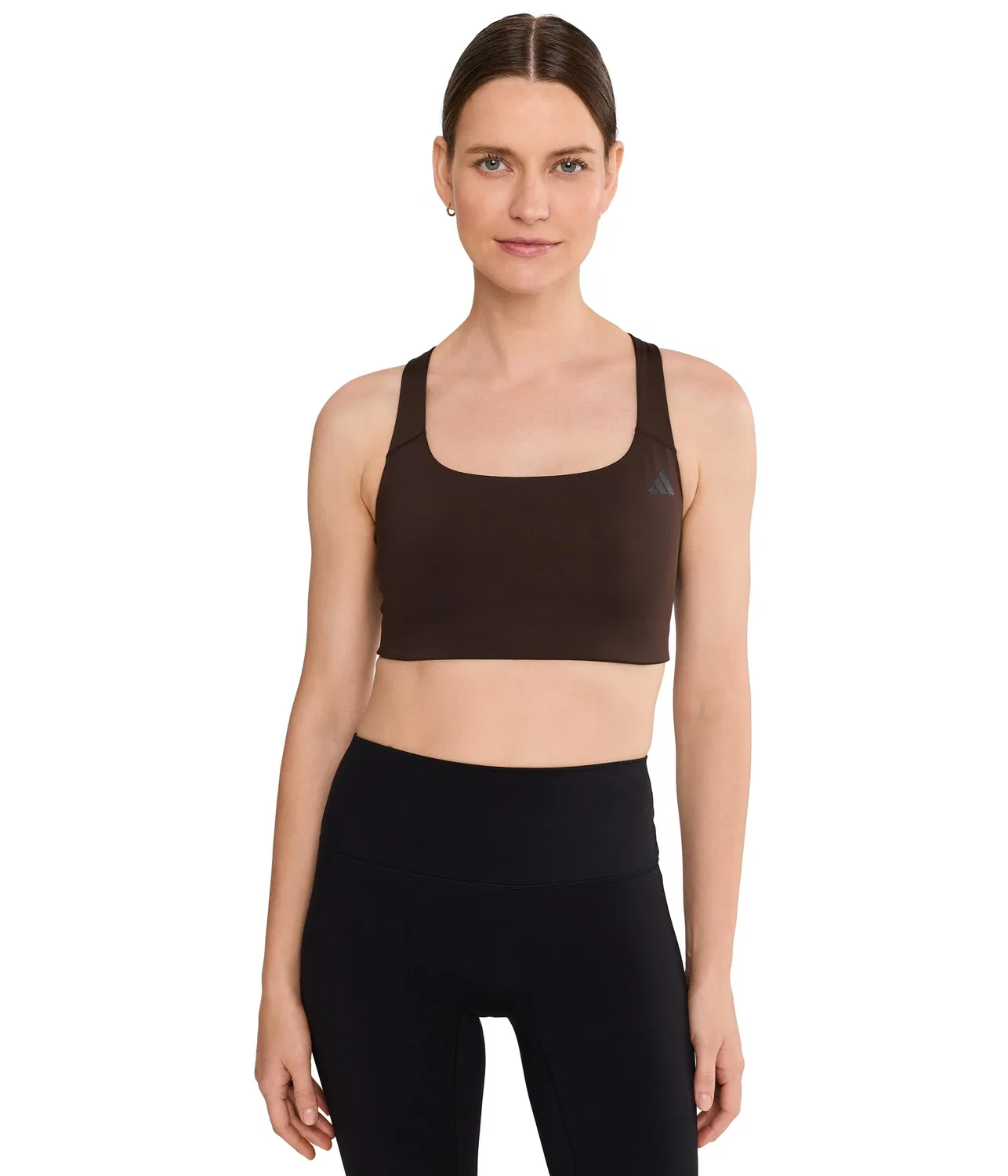 Спортивный бюстгальтер со средней поддержкой Optime Workout Medium-Support Bra Adidas, Aurora Coffee