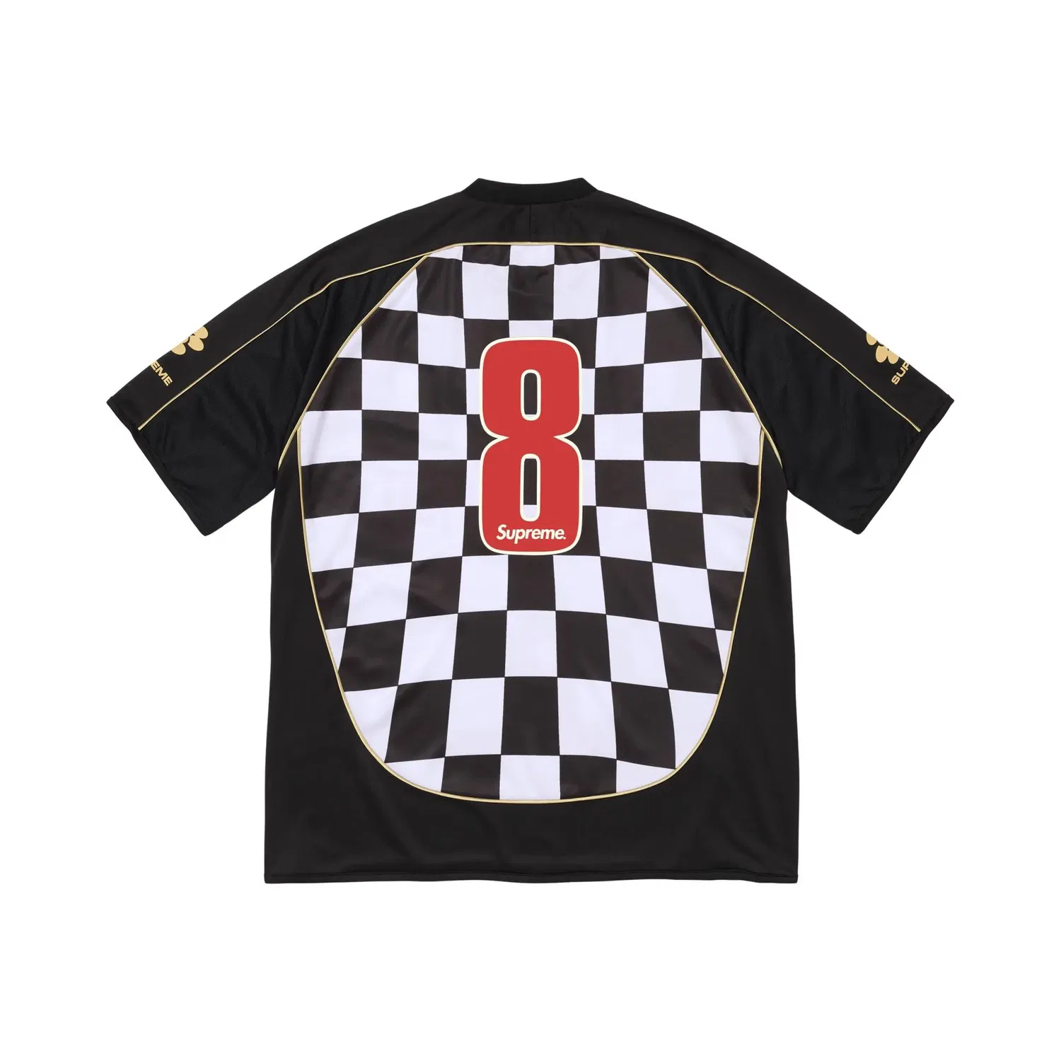 Футболка Supreme Checkerboard Jersey, черный — фото 2