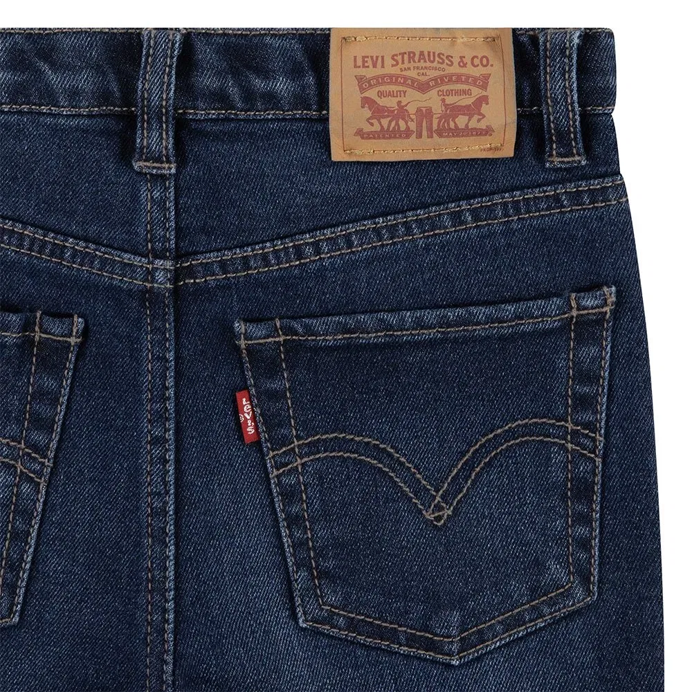 Детские джинсы для девочек с высокой посадкой и клешем Levi's, Blue — фото 3