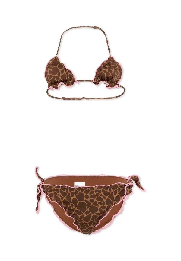 Купальник с Animal Print Set Mc2 Saint Barth, коричневый