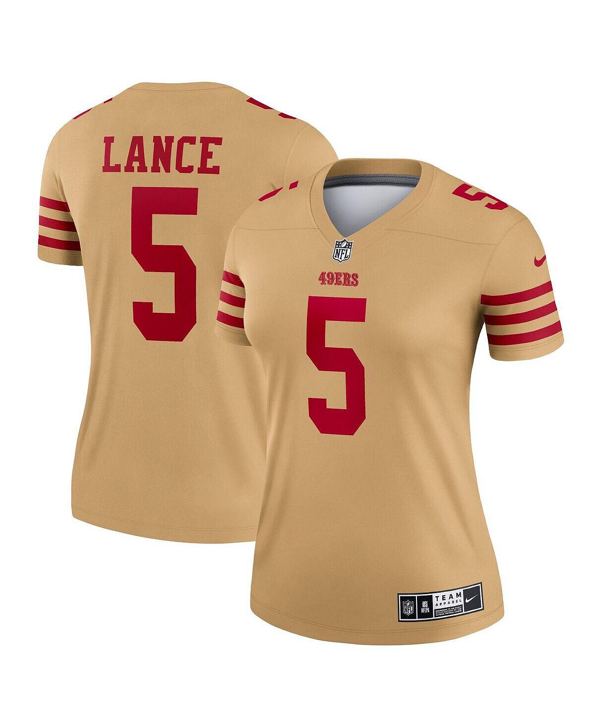 

Женская футболка trey lance gold san francisco 49ers team inverted legend Nike, Коричневый, Женская футболка trey lance gold san francisco 49ers team inverted legend Nike