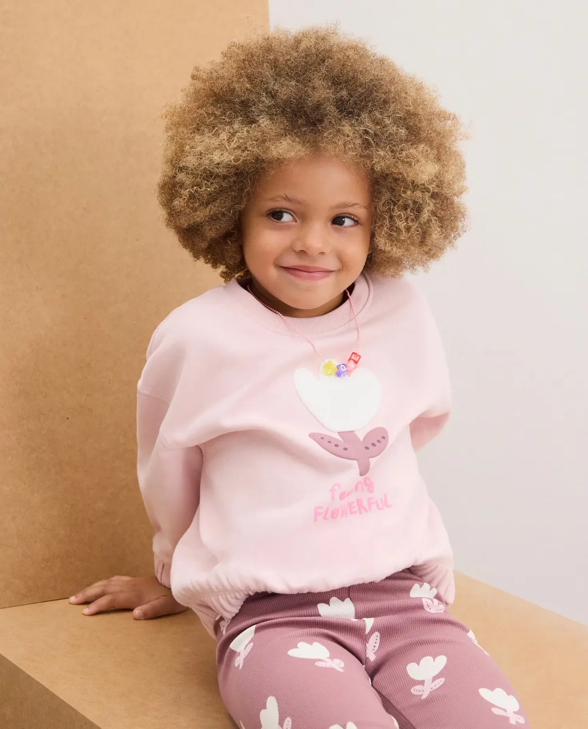 Детский комплект для девочек с принтом Tulip Flower Positional Kids El Corte Inglés, Rojo — фото 3