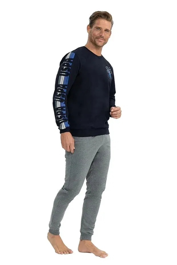 Мужской комплект пижамы с лицензионным принтом U.S. Polo Assn., Navy Blue — фото 2