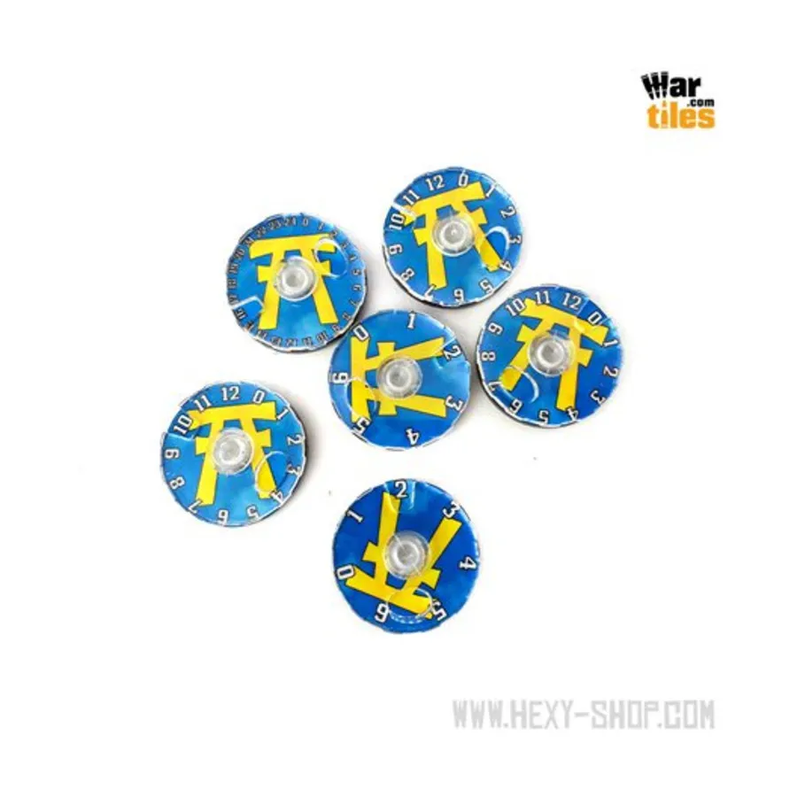 

Маленькие циферблаты Warhammer — древние эльдары (узор Илиаден), War Tiles - Wound Dials