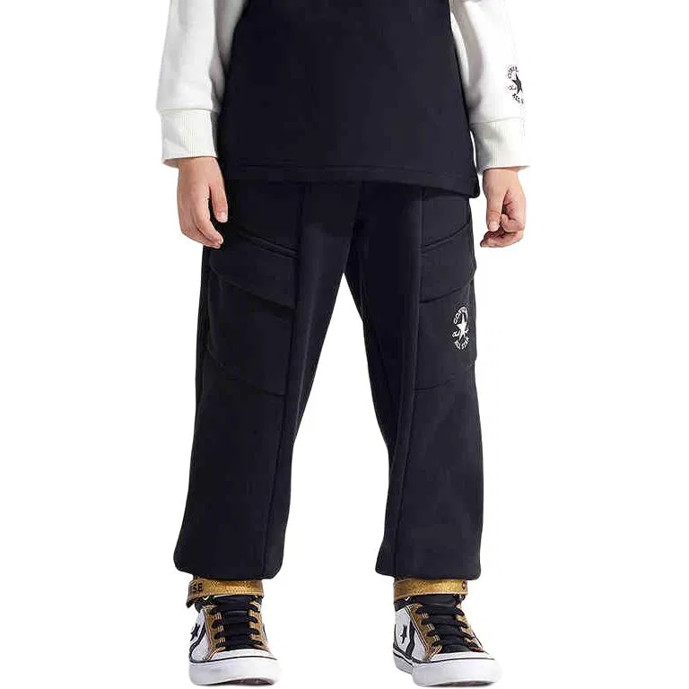 Детские спортивные штаны из футера с молнией Jet Black Converse, Jet Black