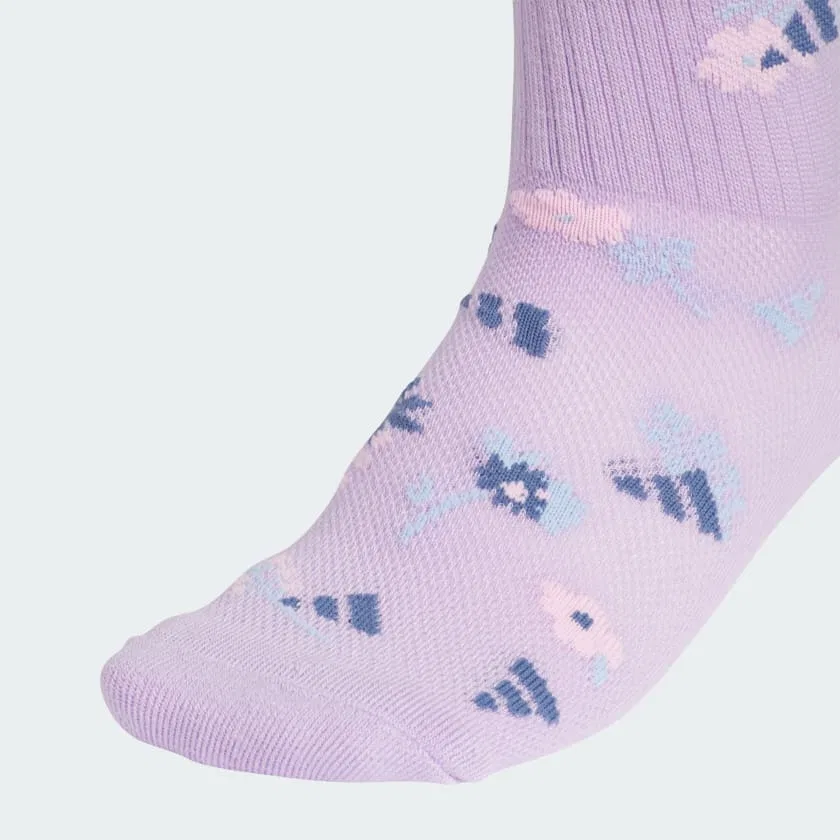 Детские носки-следки с принтом комплект 6 пар adidas, Powder Plum / Glow Blue / Clear Pink — фото 4