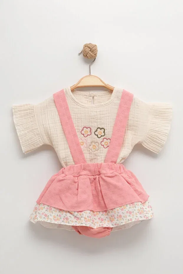 Детский комплект для девочек хлопковый Mini Baray, Pink — фото 2