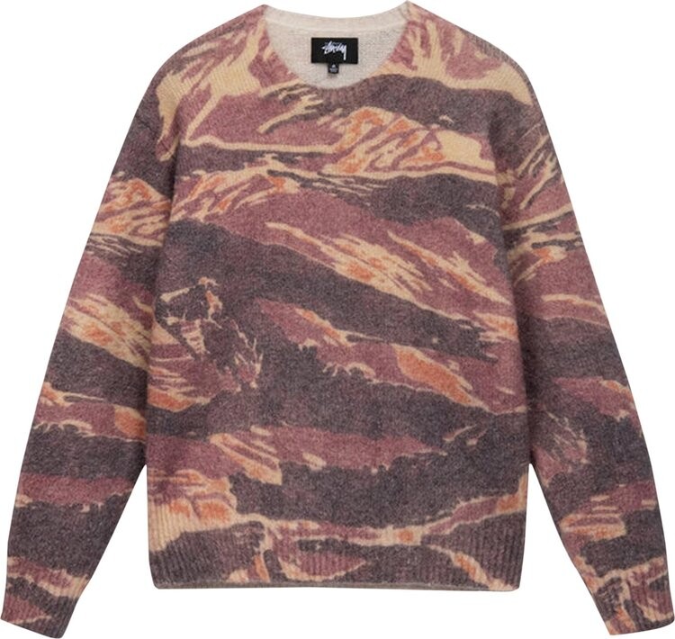 

Свитер Stussy Tigris Print Sweater 'Brown', коричневый