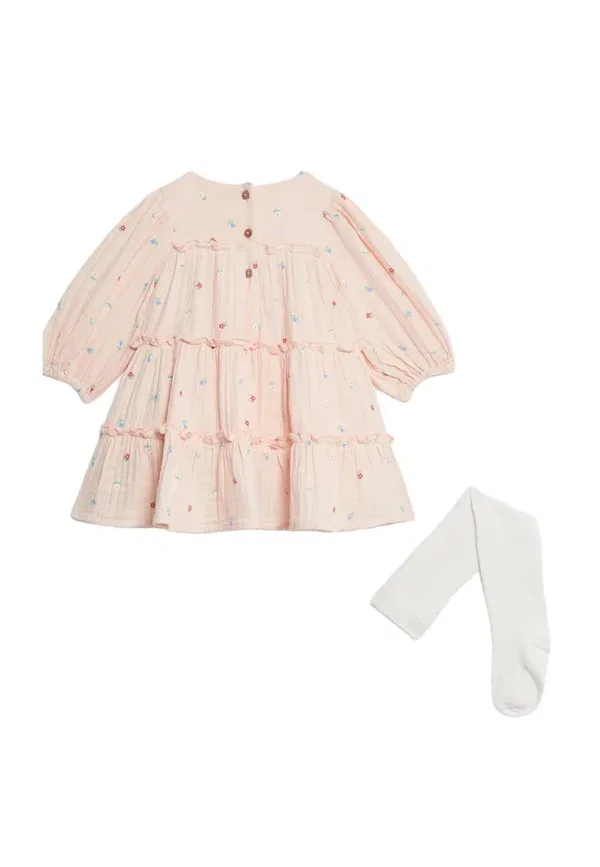 Комплект из платья и штанишек с принтом Floral outfit Marks & Spencer, pink, розовый