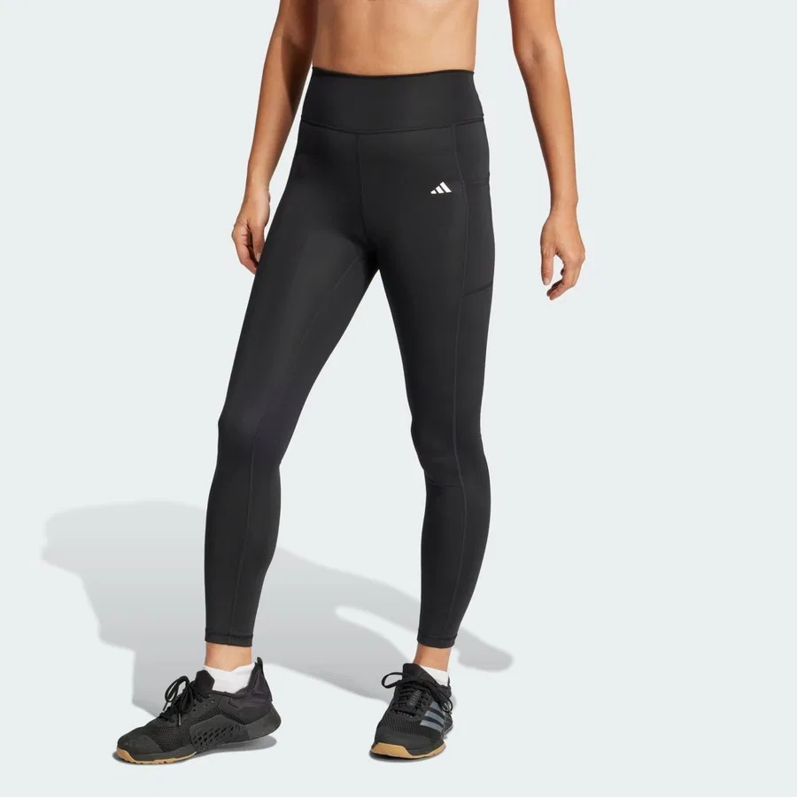 Леггинсы с длинным рукавом и карманом Optimé Stash 7/8 adidas, Черный