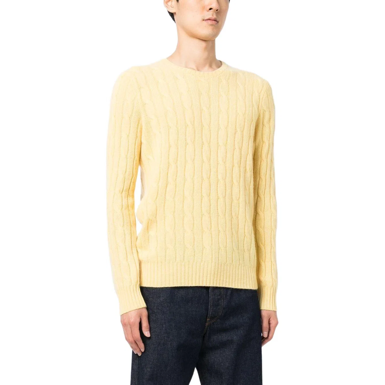 Мужской свитер с круглым вырезом Yellow Polo Ralph Lauren — фото 4