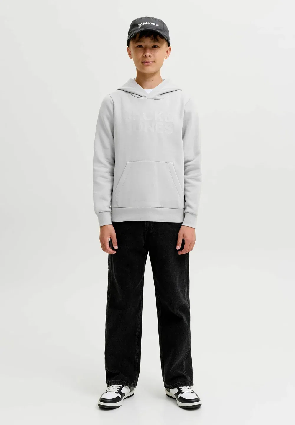 Толстовка с логотипом Jjecorp noos jnr - худи Jack & Jones Junior, Ultimate Grey