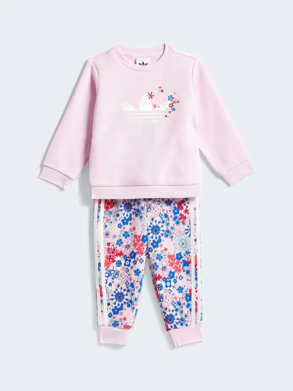 Комплект из свитшота и джоггеров adidas Originals Pink x Liberty London, розовый