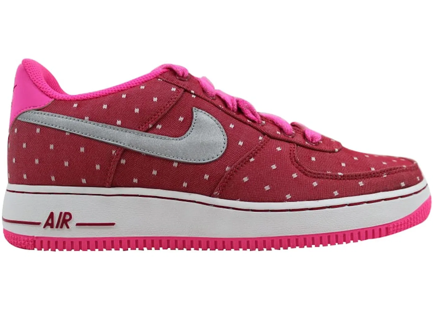 Детские кроссовки Lifestyle Nike Air Force 1, Dark Red/Metallic Silver-Pink Power-White