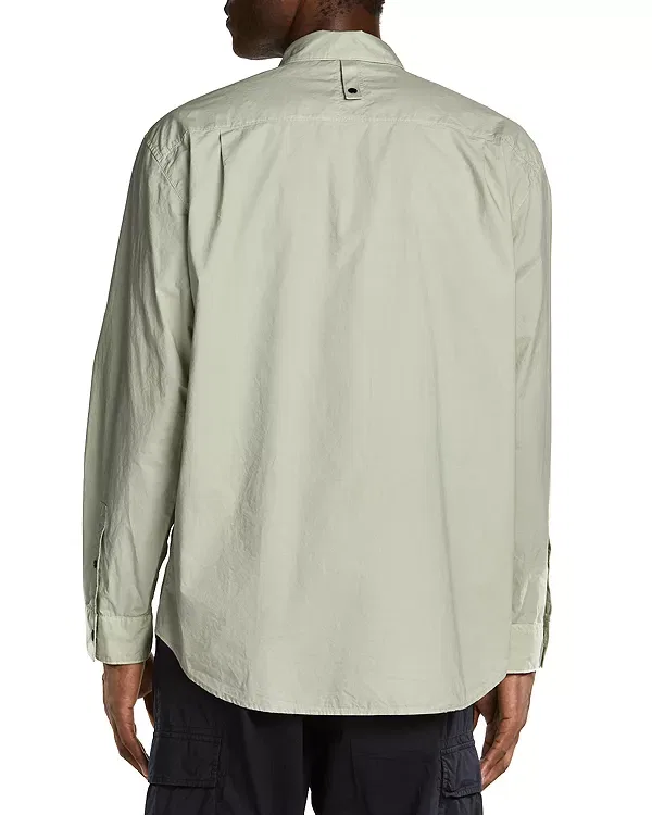 Мужская рубашка свободного кроя Camicia Relaxed Fit Shirt Stone Island, Sage — фото 4