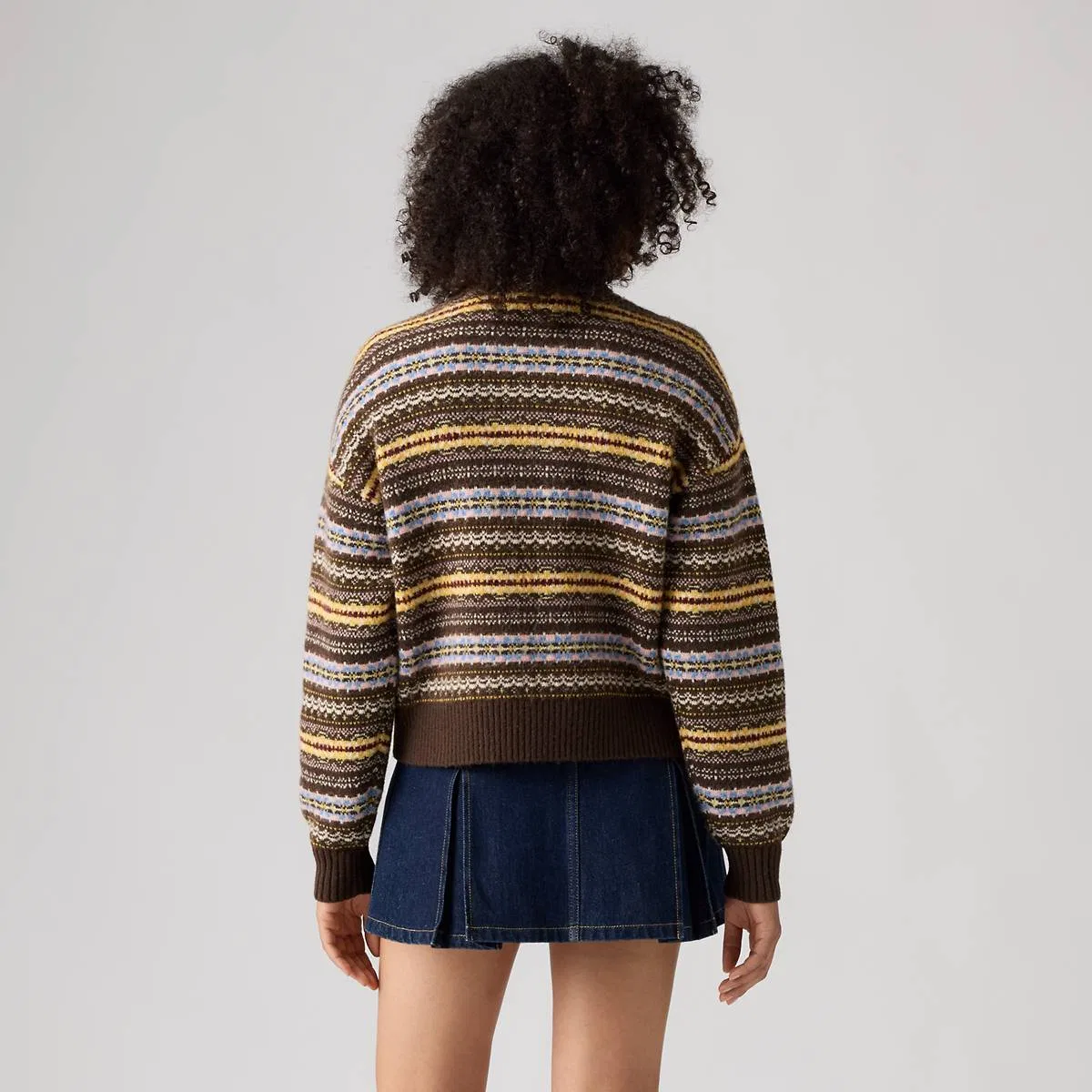 Кардиган Charlotte с круглым вырезом Levi's, Lea Fairisle Java - Multi-Color — фото 4