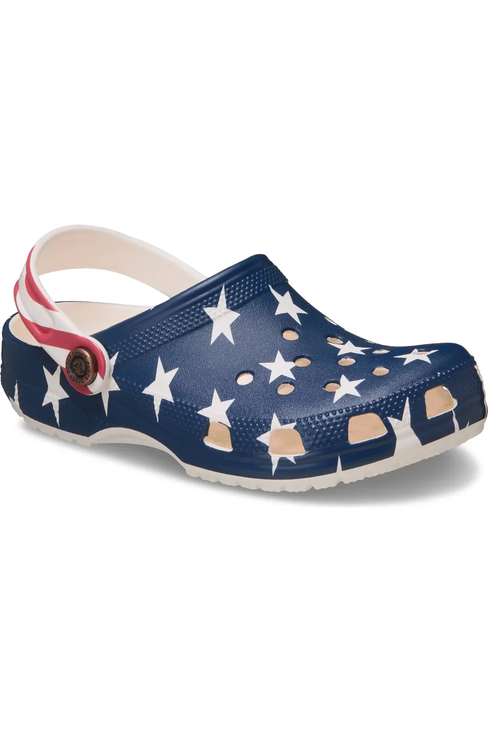 Детские сабо патриотические с ремешком Classic Clog Crocs, Chalk/Multi