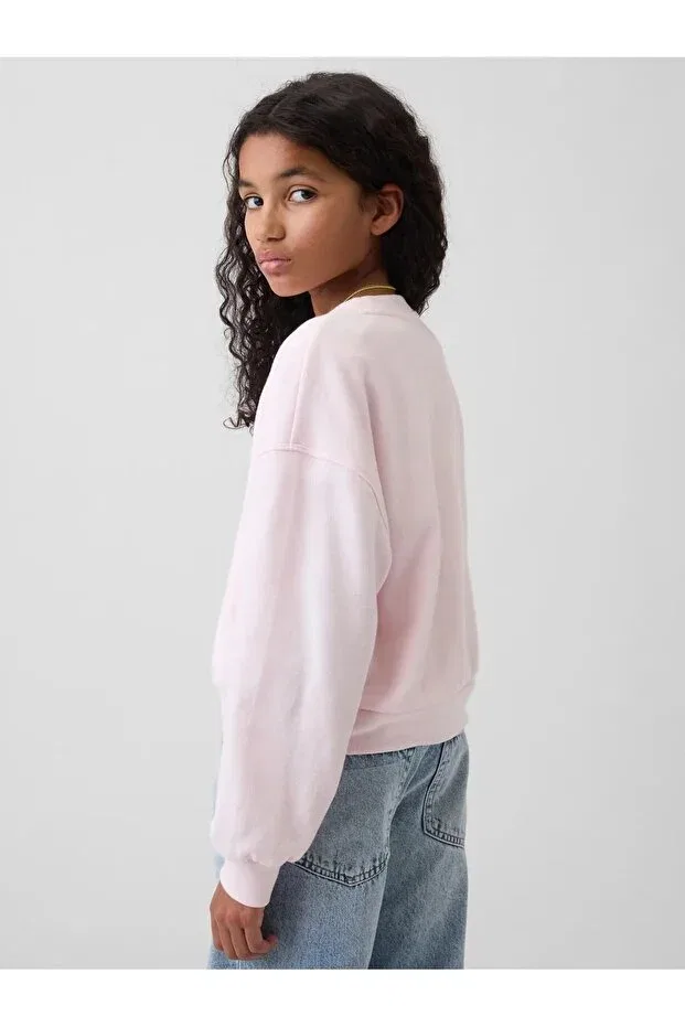 Детское худи для девочек с принтом Gap, Pink — фото 3