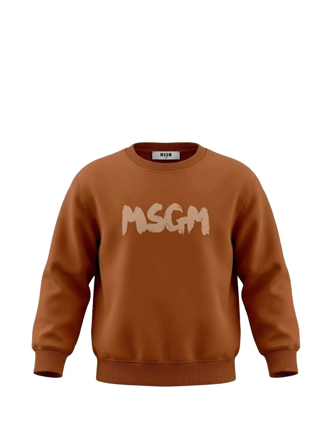 MSGM Свитшот с логотипом коричневый