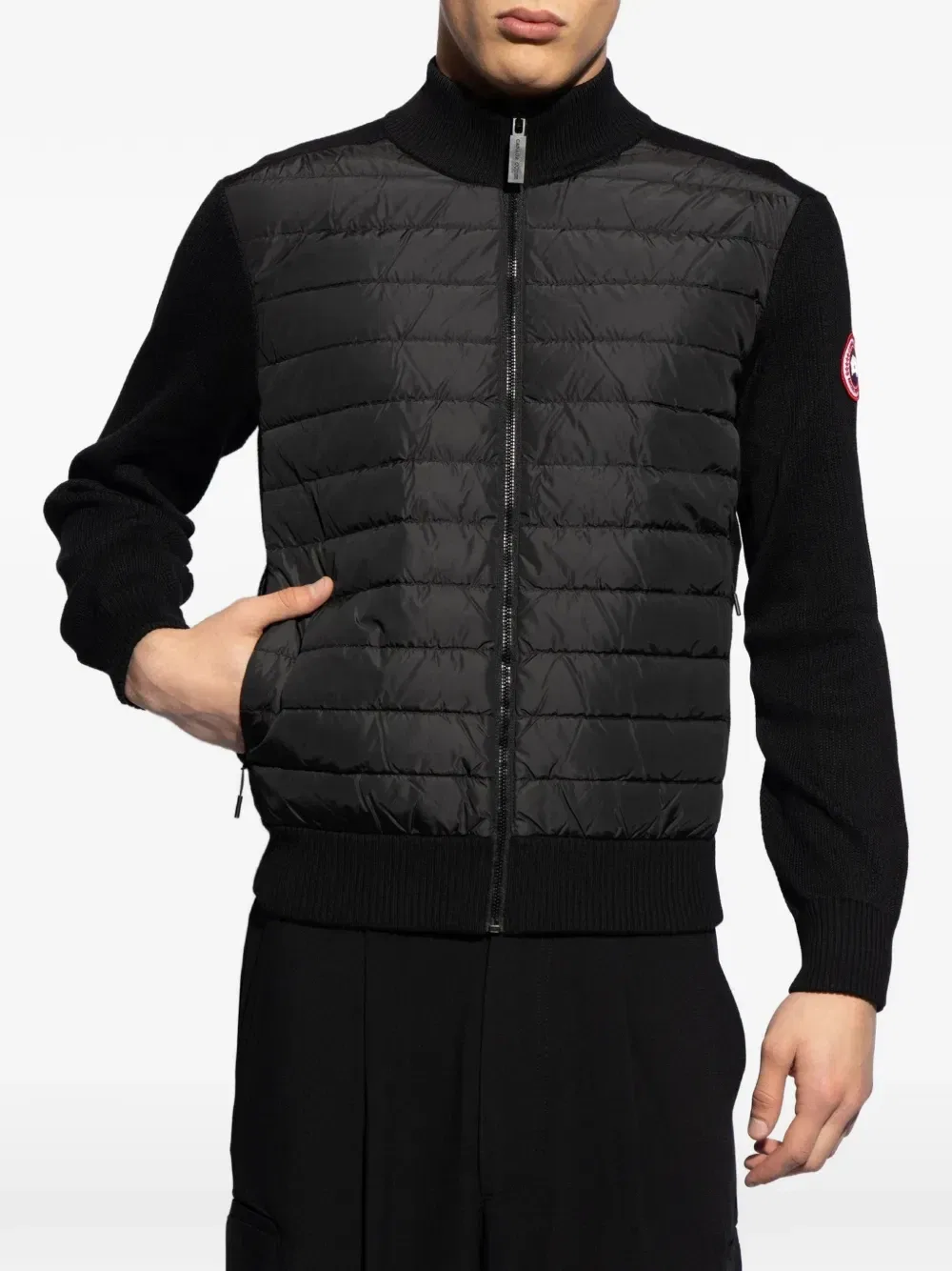 Свитер Hybridge со стегаными вставками Canada Goose, черный — фото 3