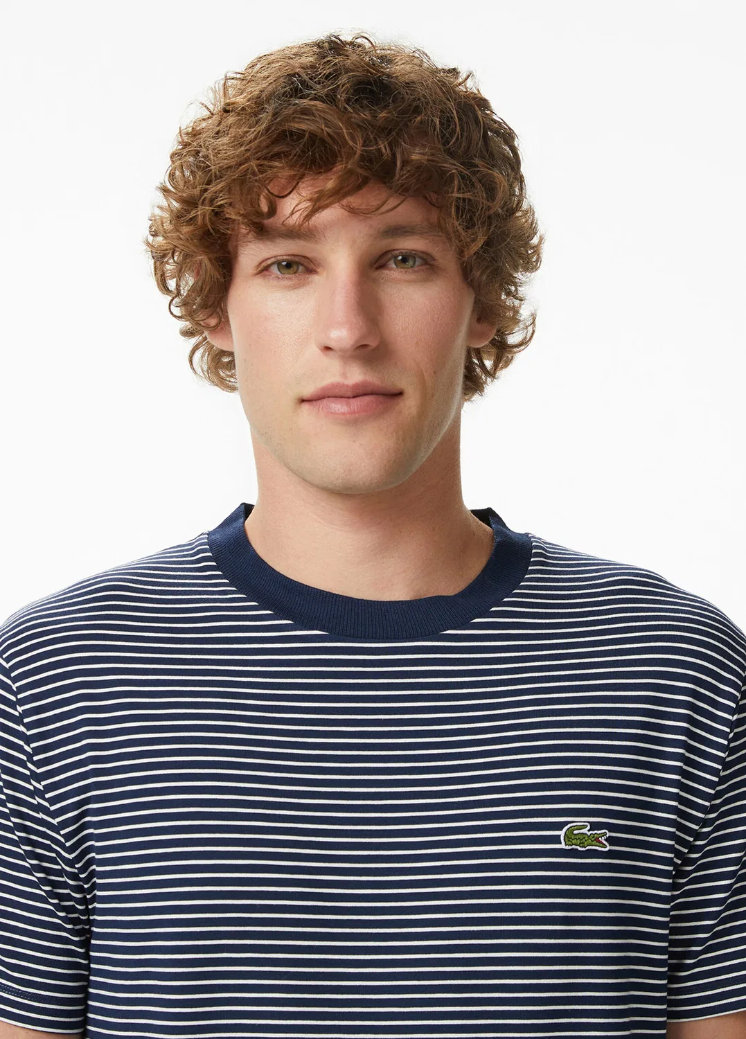 Футболка Lacoste полосатая Regular Fit, темно-синий — фото 2
