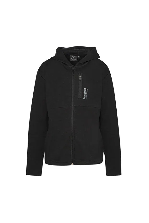 Детское худи с длинным рукавом на молнии Hummel, Black — фото 2