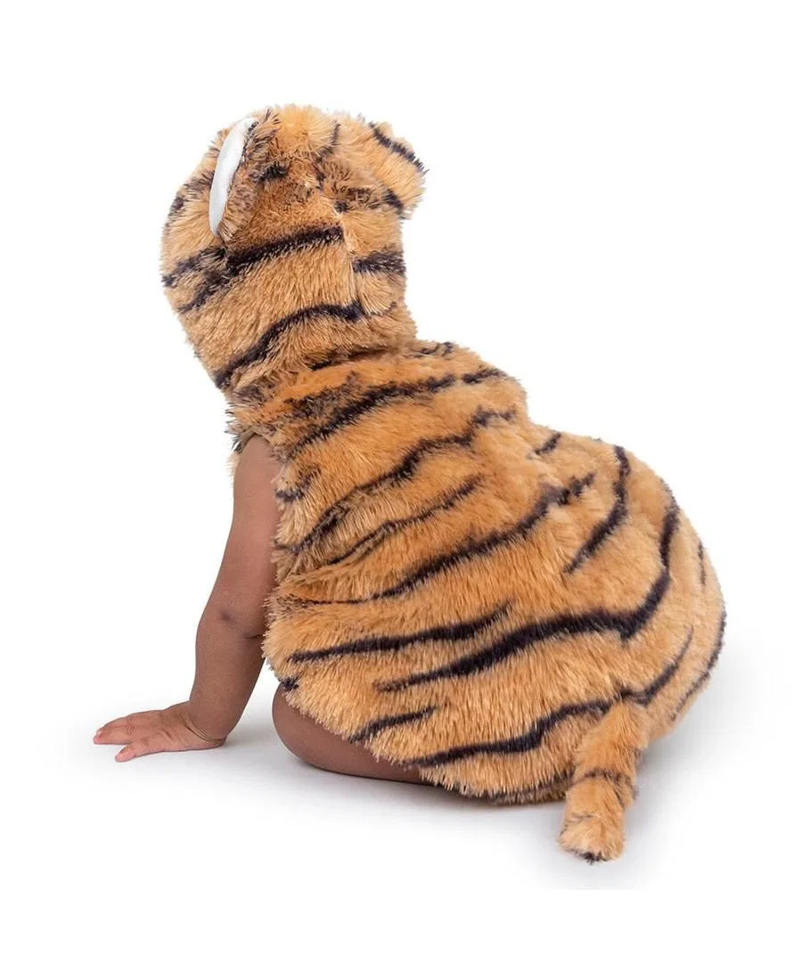Детский костюм тигра с капюшоном, модель Tiger Romper & Hood Costume Dress Up America, Brown — фото 2