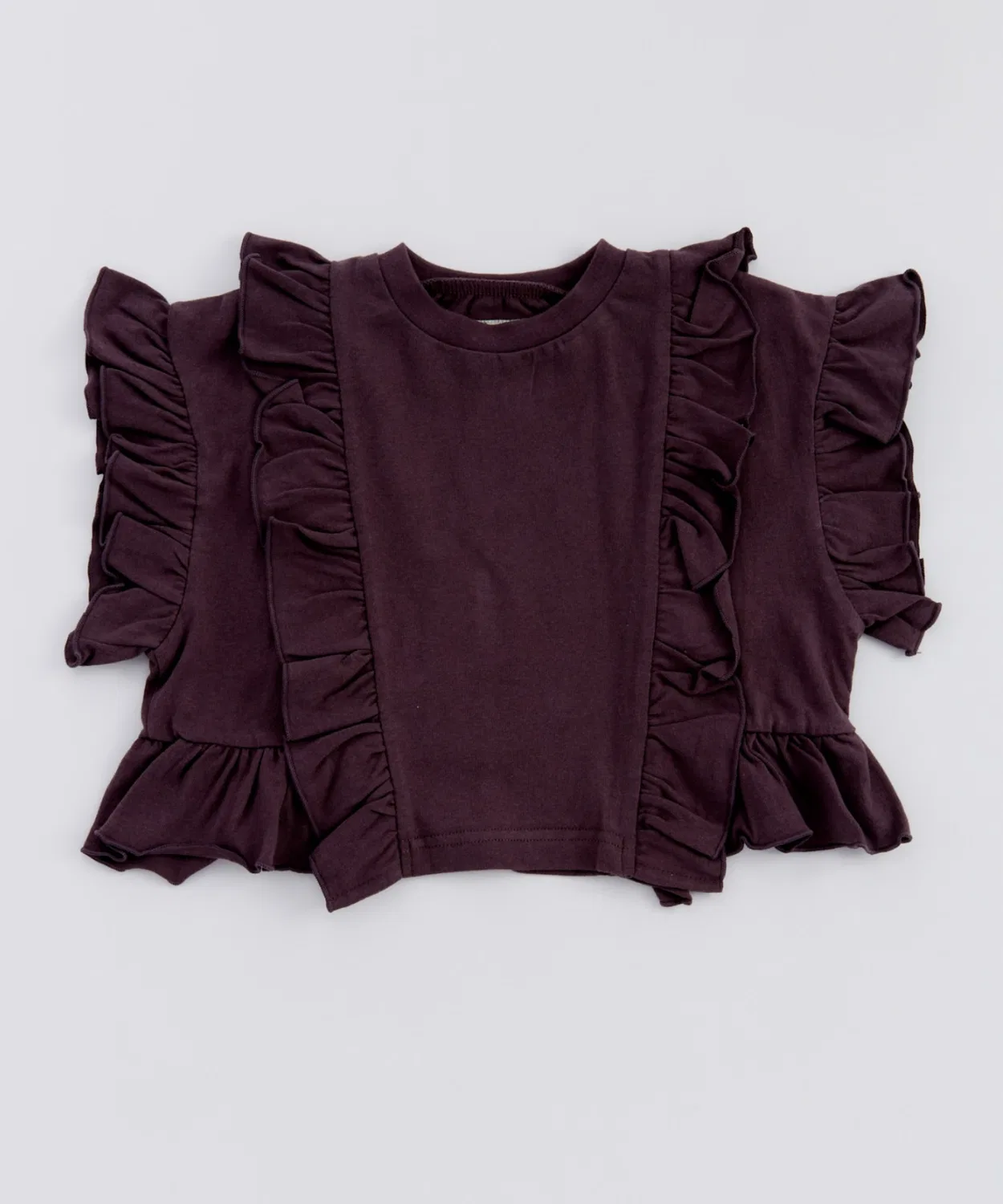 Детская футболка с рюшами Jr. Frill T-shirt Ocean&Ground, Charcoal