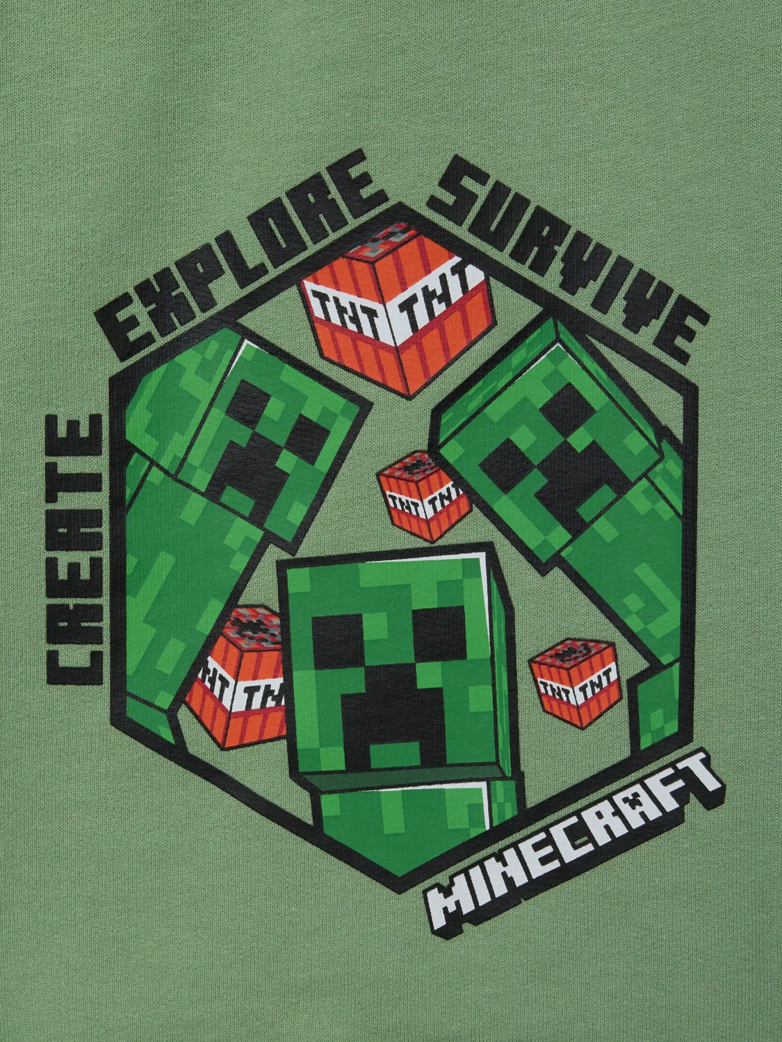 Детские шорты Minecraft Regular, зеленый — фото 3