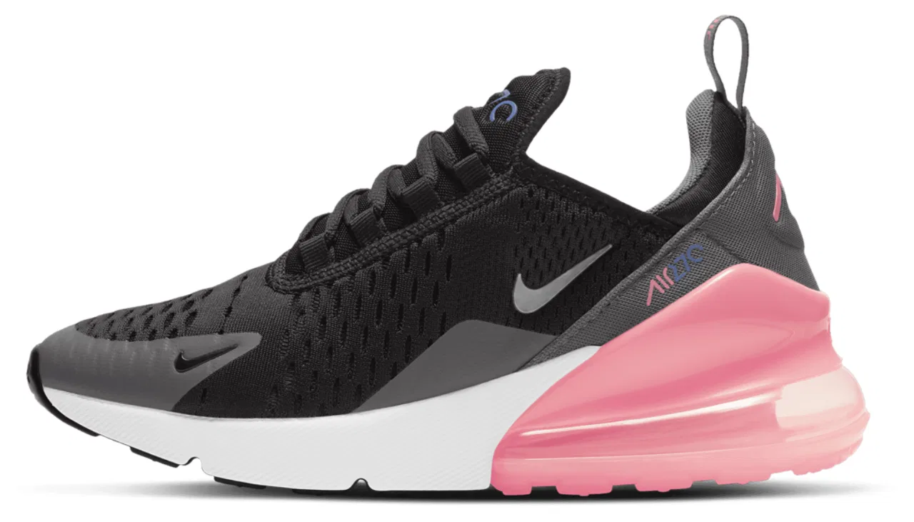 Кроссовки для мальчиков Air Max 270 Nike, цвет Black/Metallic Silver/Smoke Grey — фото 2