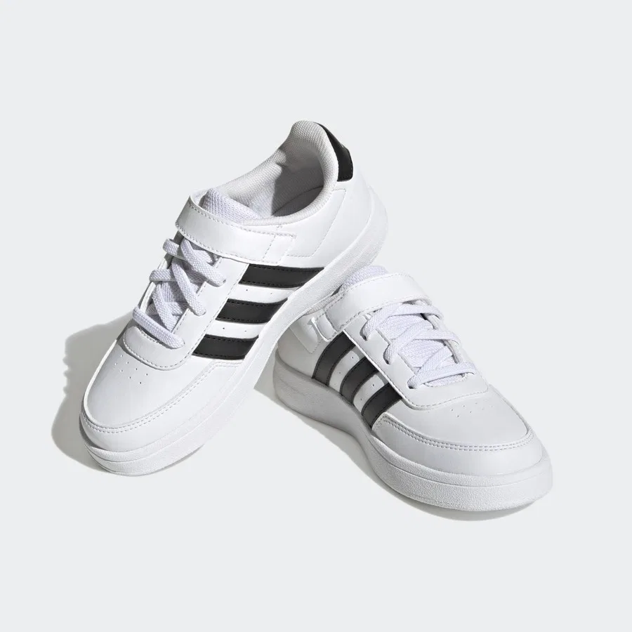 Кроссовки спортивные с ремешком Breaknet Lifestyle Court adidas, Бело-черный — фото 4