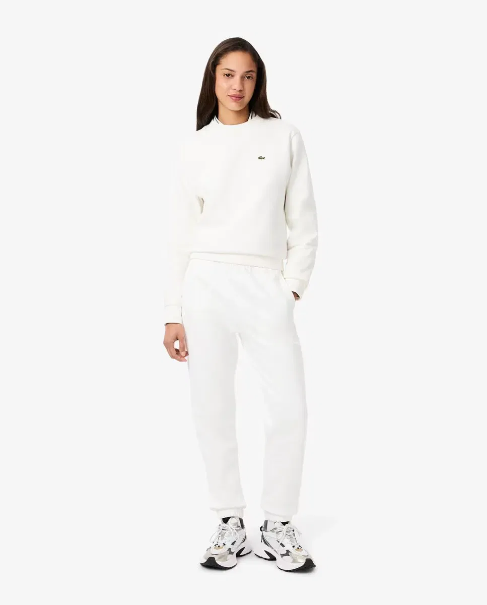 Джоггеры женские Lacoste Blanco из футера с начесом