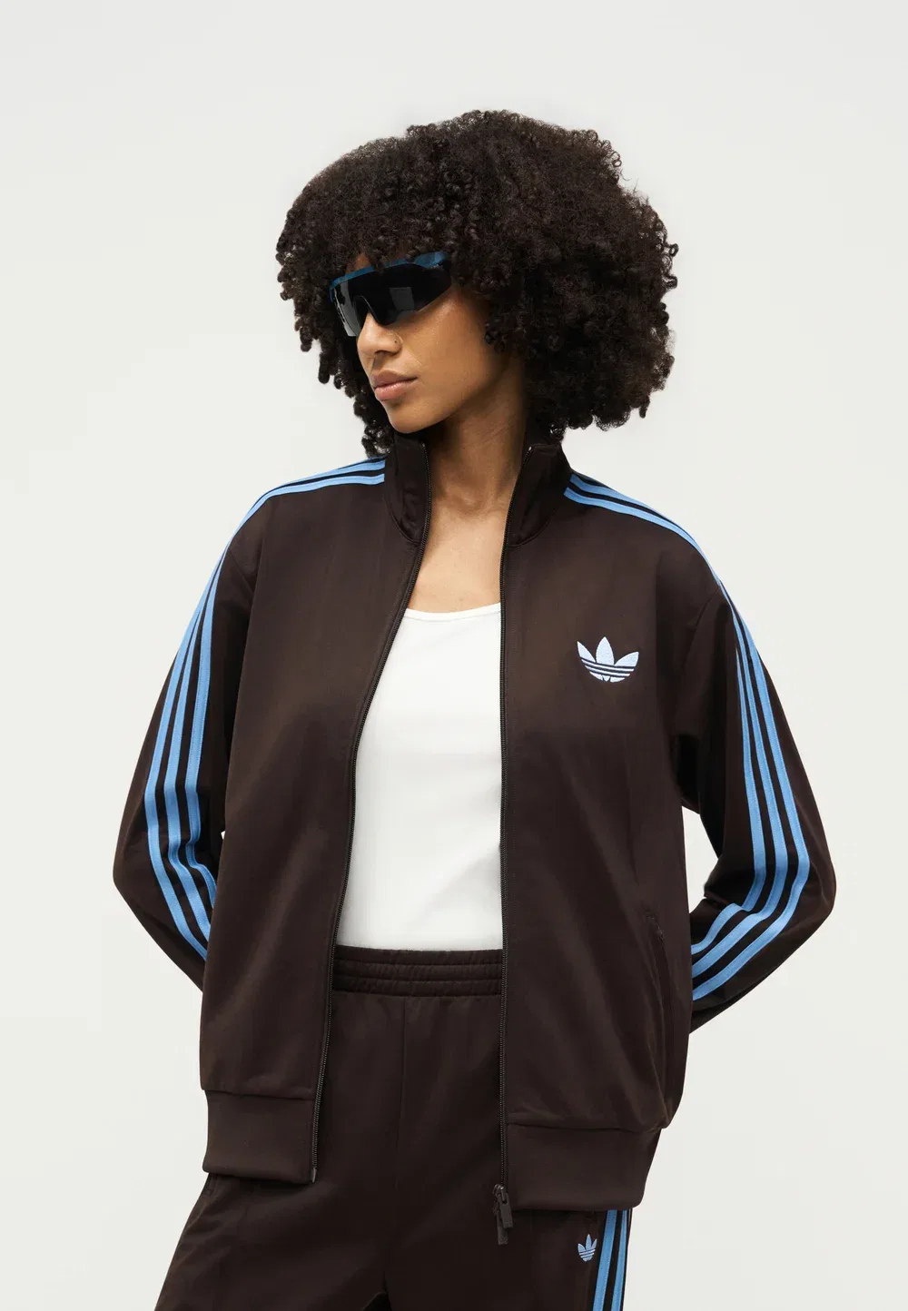 Свободная летняя куртка Firebird Adidas Originals, Aurora Coffee/Blue Fusion — фото 4