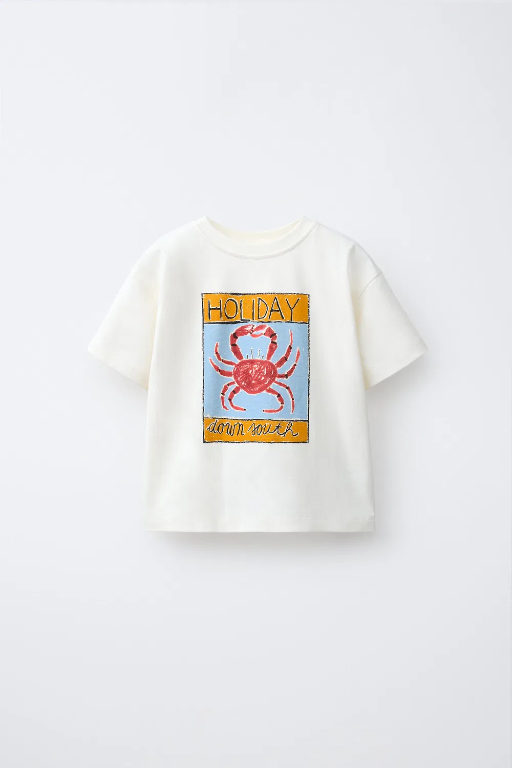 ФУТБОЛКА КРАБ ИЗАБЕЛЬ ВАНДЕПЛАШЕ ZARA, Oyster-White