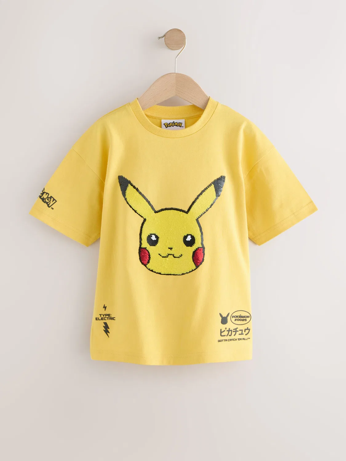 Футболка с покемонами Next, Yellow Sequin