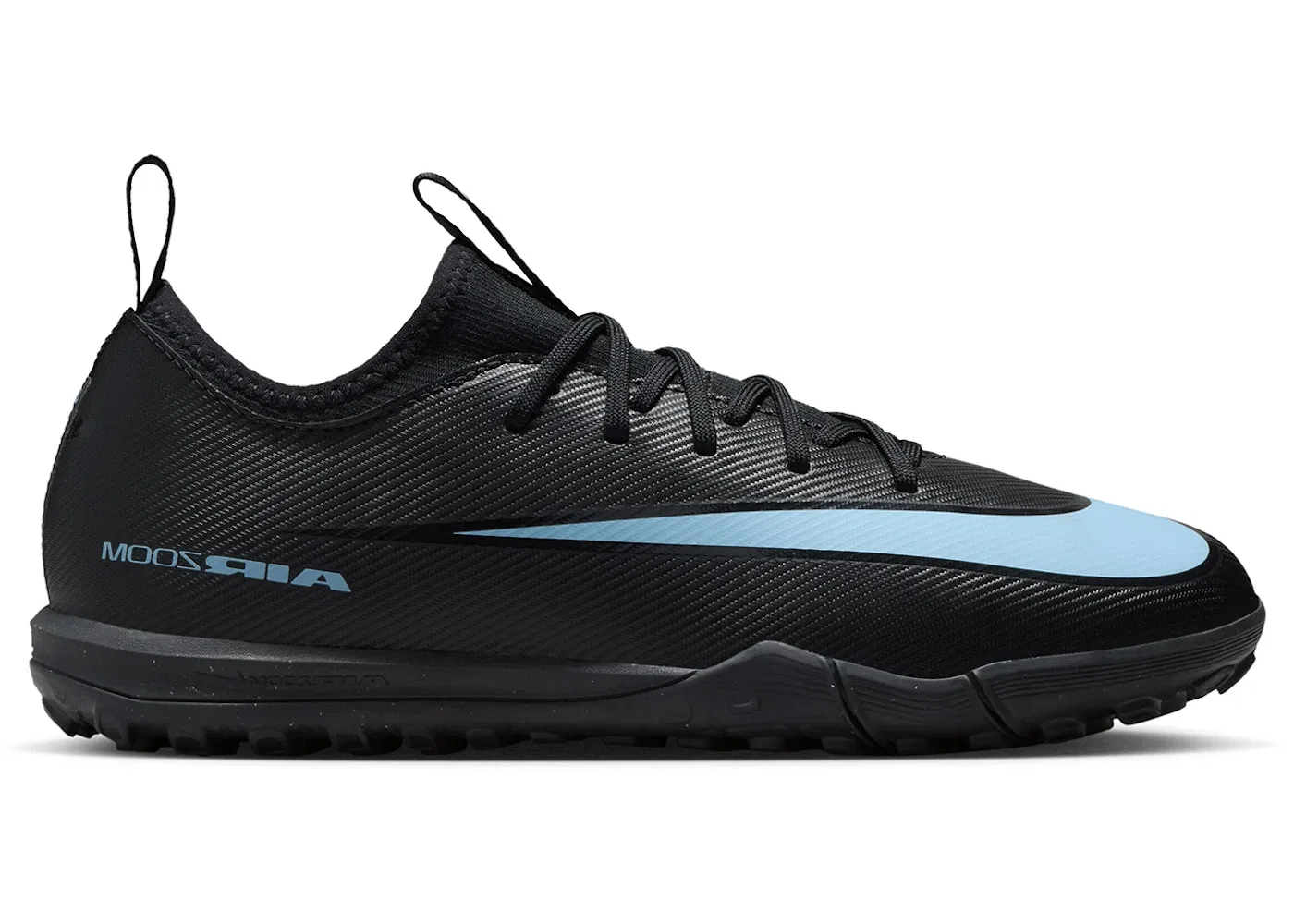 Детские кроссовки с шнуровкой Nike Mercurial Vapor 16 Academy TF Shadow Pack, Black/Ice Blue