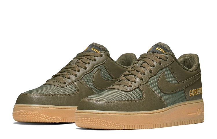 Кроссовки Nike Air Force 1 Low Gore-Tex, хаки/светло-коричневый — фото 3
