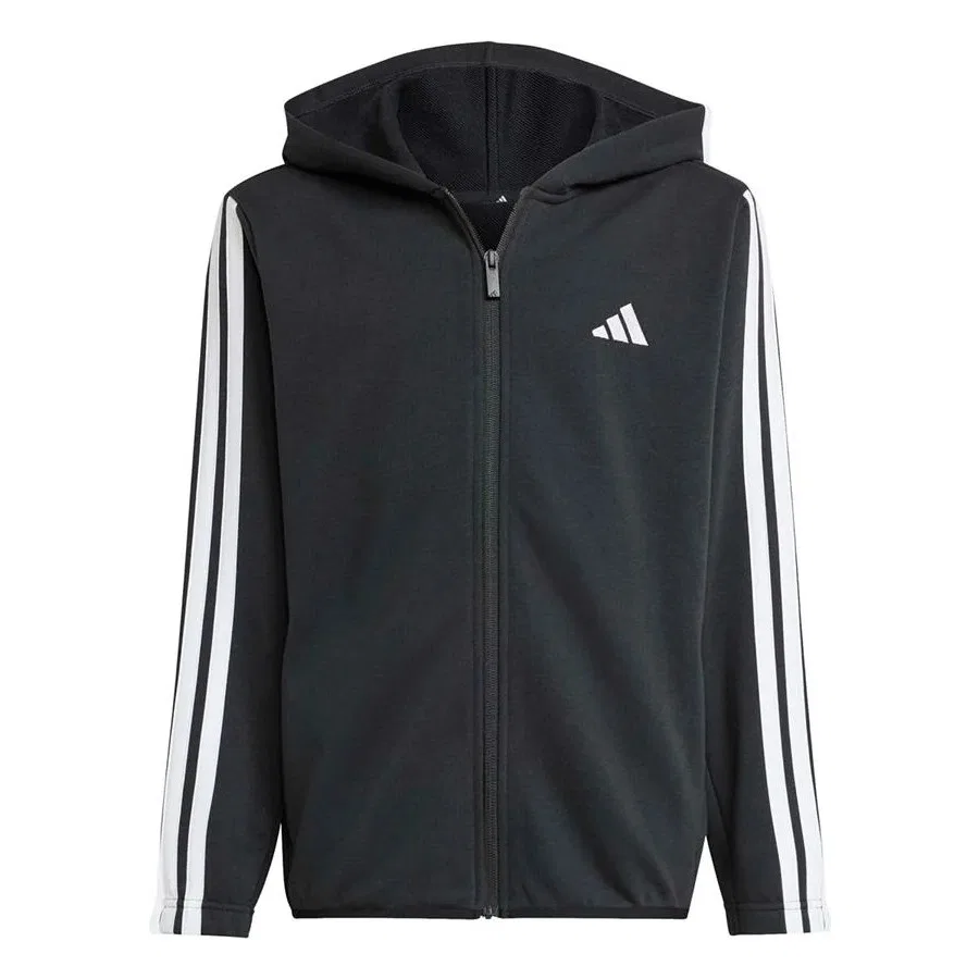 Спортивный костюм из футера с длинным рукавом adidas, Черный