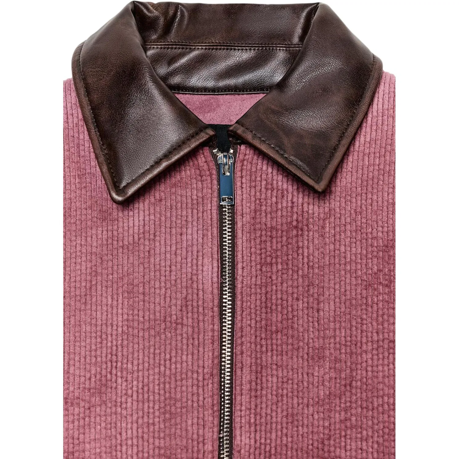 Женское пальто с лацканами Burgundy Lapel ZARA, Бургунди — фото 4