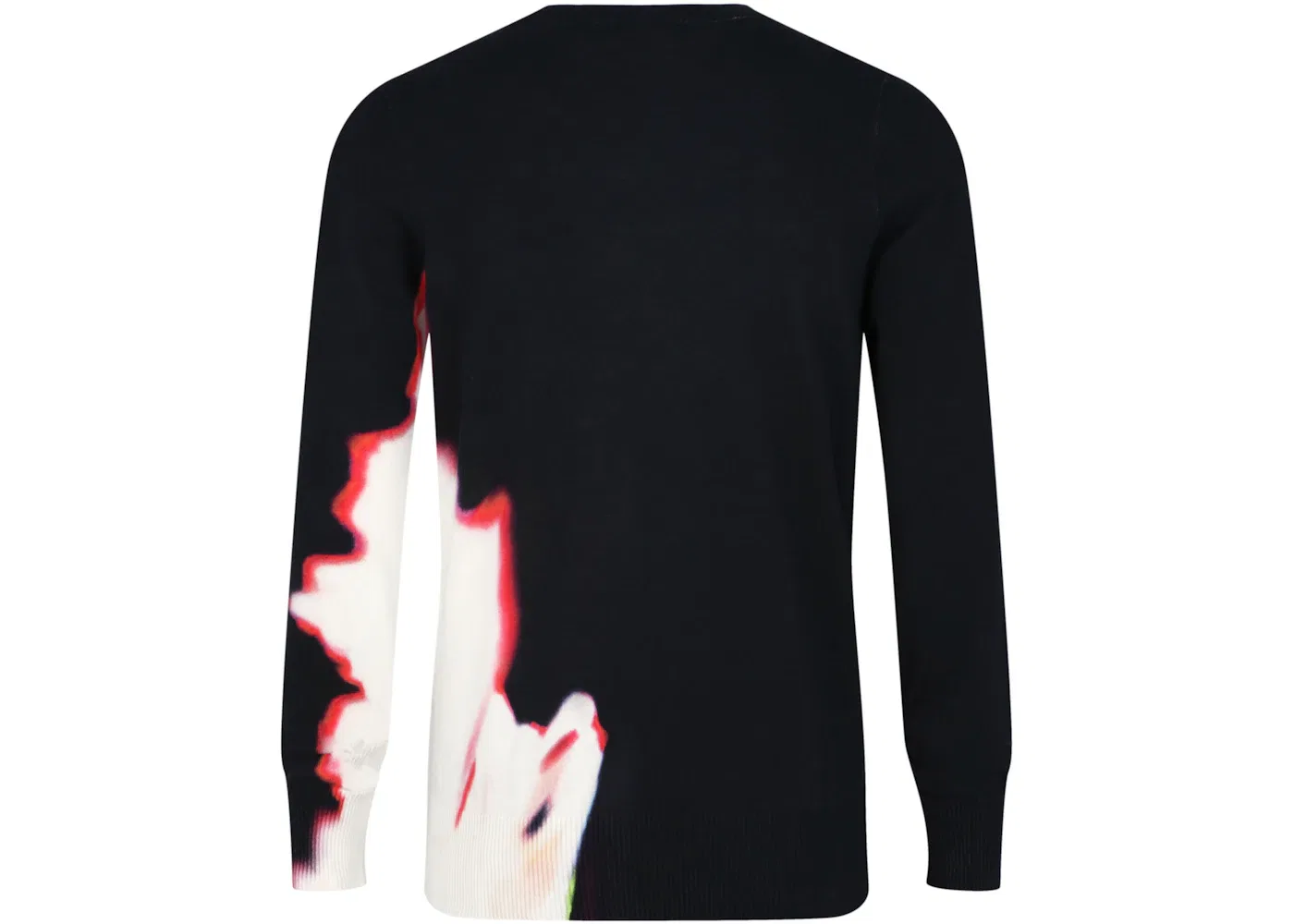 Мужской свитер с цветочным принтом Alexander McQueen, Black Red Ivory Blue — фото 2