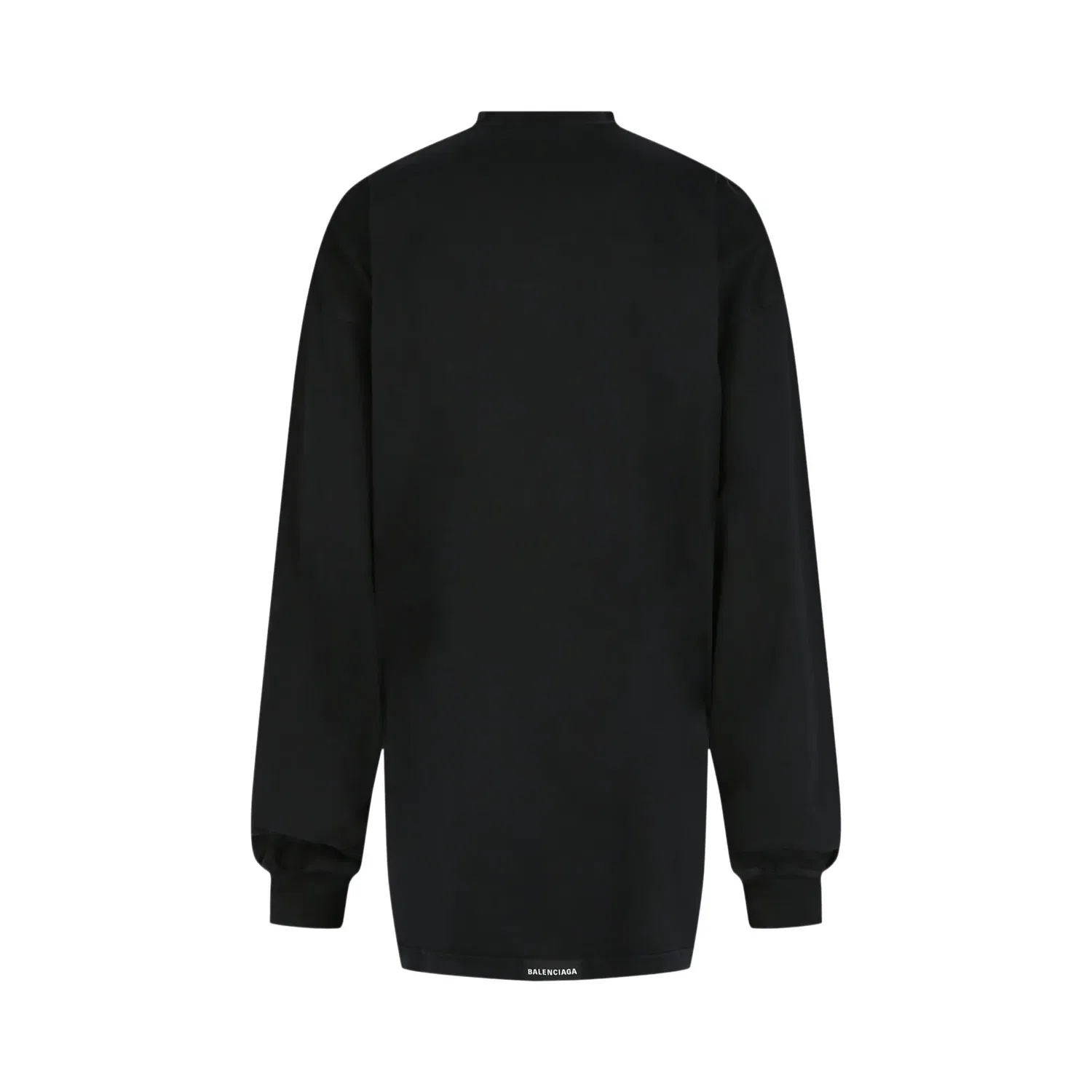 Рубашка Balenciaga оверсайз с длинными рукавами, черный
