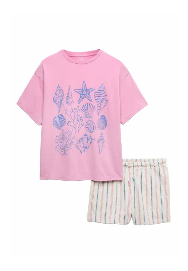 Комплект шорт с принтом Unisex set Marks & Spencer, Soft Magenta