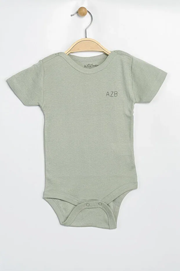 Детское боди-комбинезон для новорожденных хлопковый Basics Aziz Bebe, A.Yesil