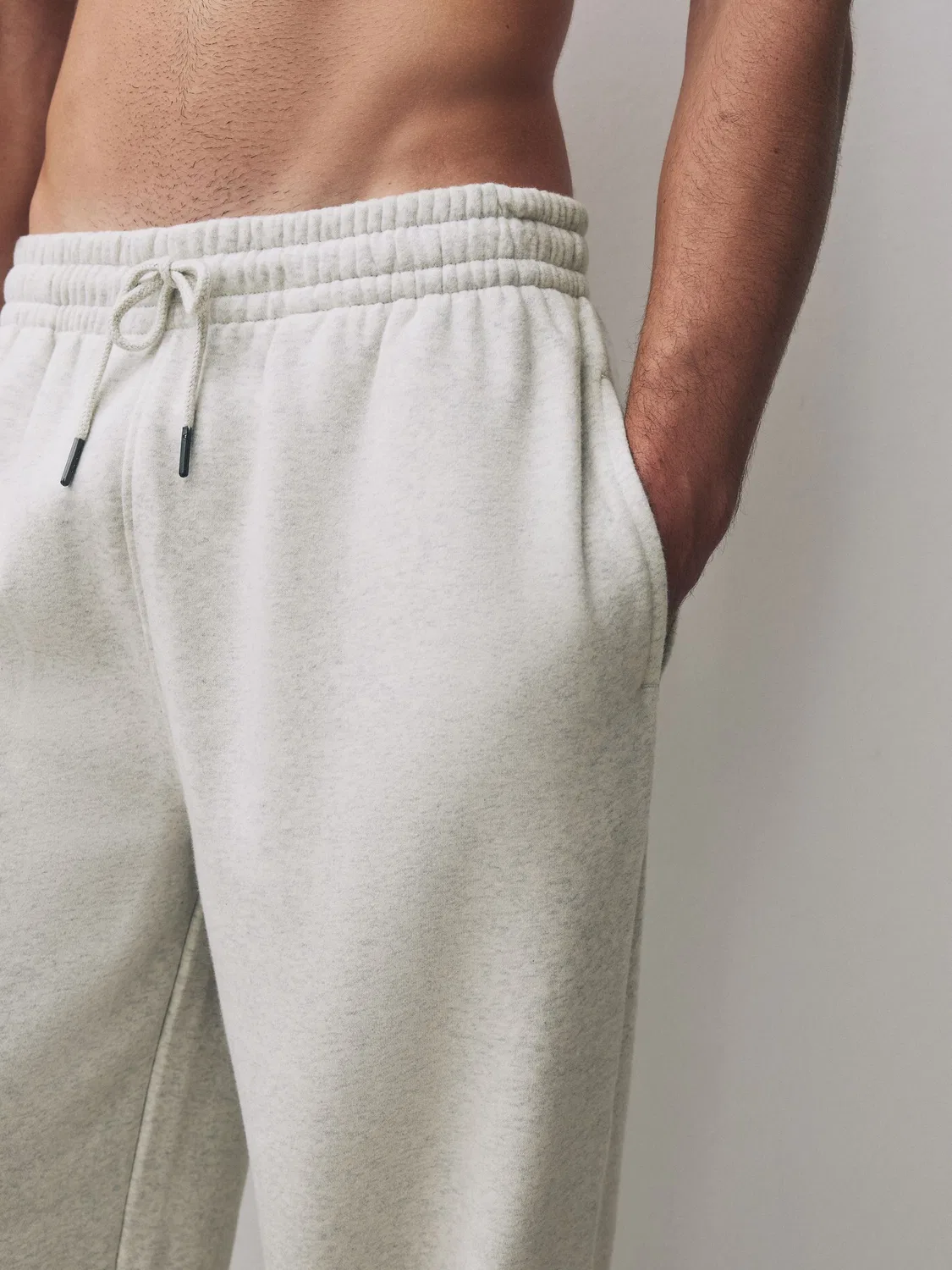 Джоггеры Open Hem Regular Fit Next, серый меланж — фото 4