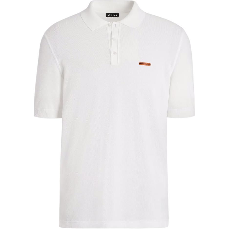 

Футболка поло из пике Zegna Ermenegildo Zegna, белая