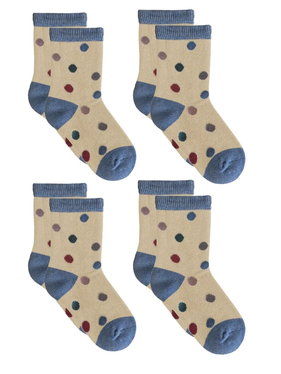 Носки Albero Natur «Bio-Baumwoll-Kindersocken-4er Pack» натурального белого цвета