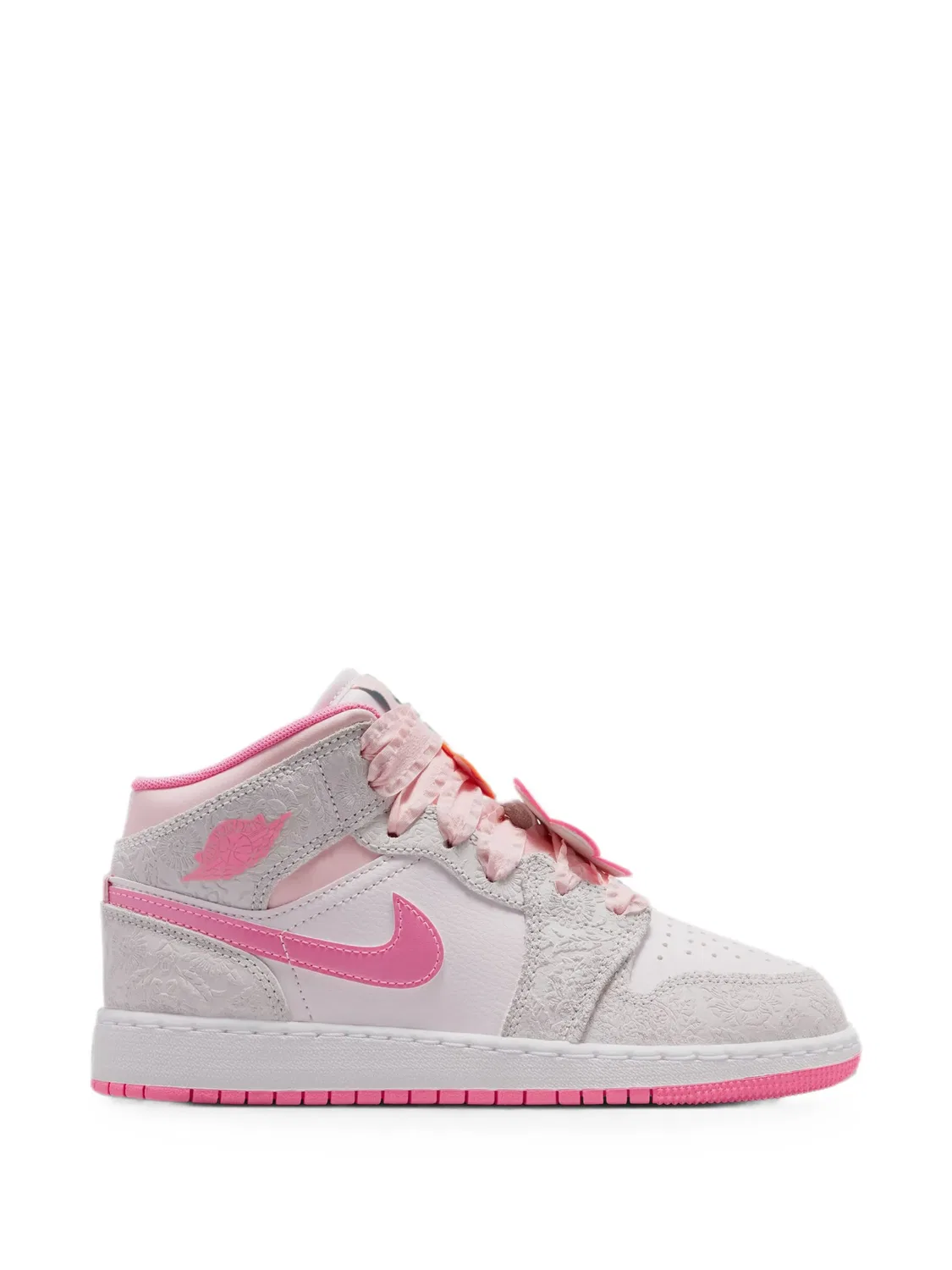 Кроссовки Jordan 1 Mid ALT SE с цветочным мотивом Jordan Kids, белый