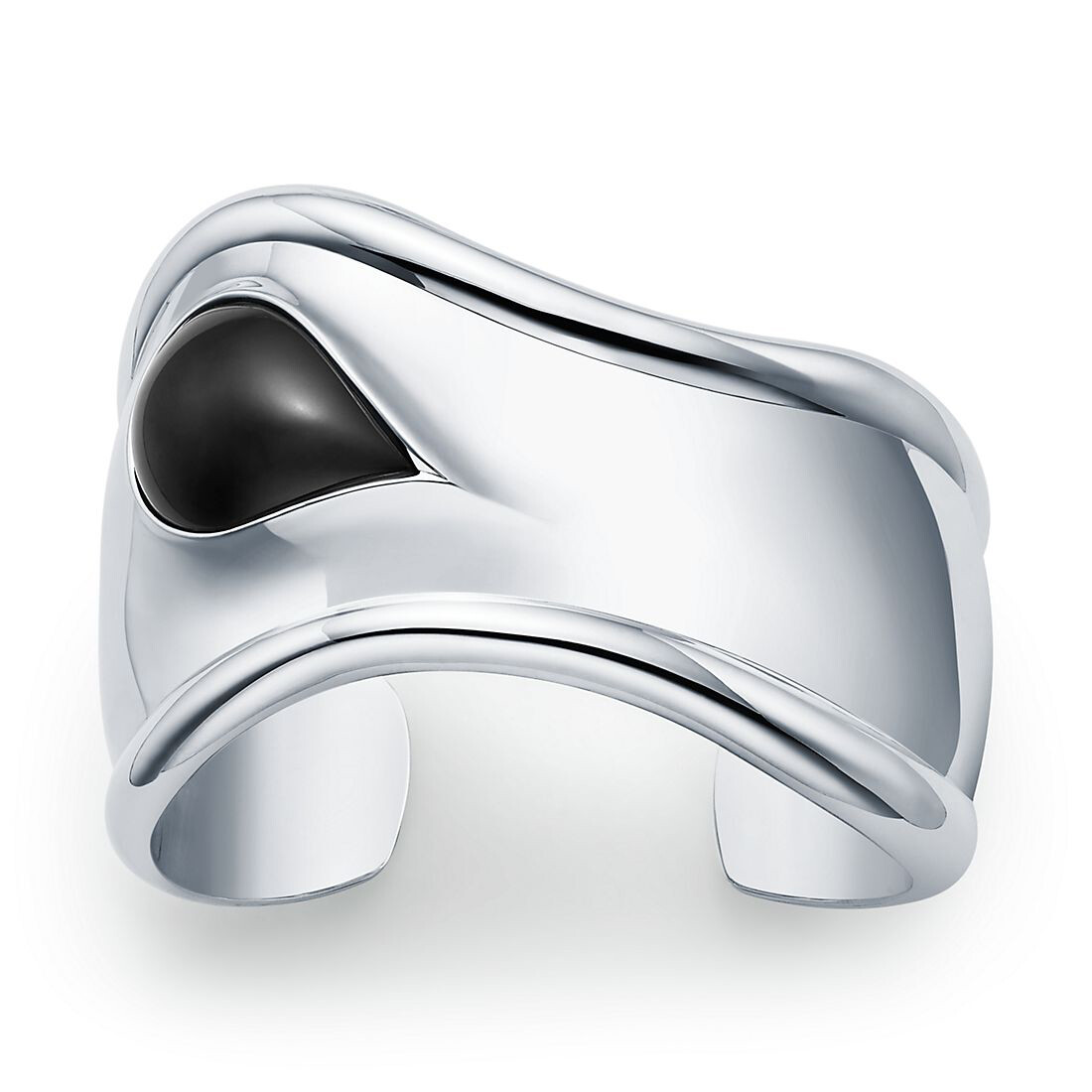 

Браслет Tiffany & Co. Elsa Peretti Small Bone, серебро/черный нефрит