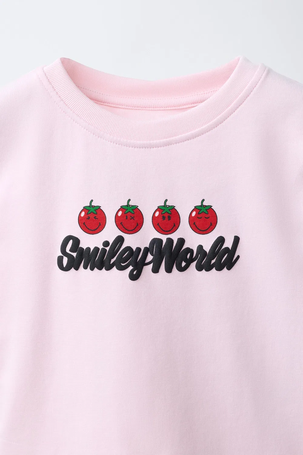 Футболка SMILEYWORLD с принтом томата ZARA, Pink — фото 3