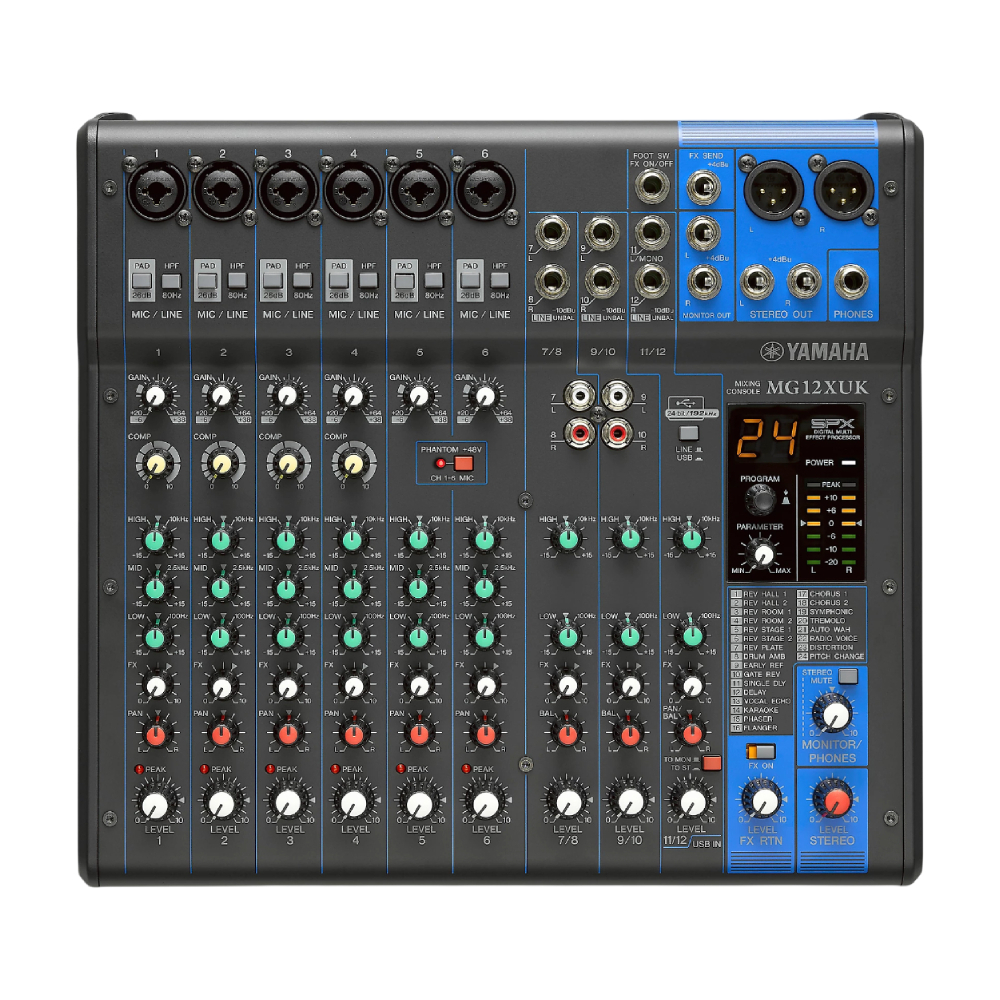 

12-канальный аналоговый микшер Yamaha MG12XUK